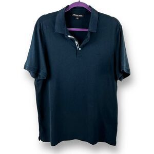 Michael Kors Men's Size L Classic‎ Polo Shirt Black Short Sleeve100% Cotton
